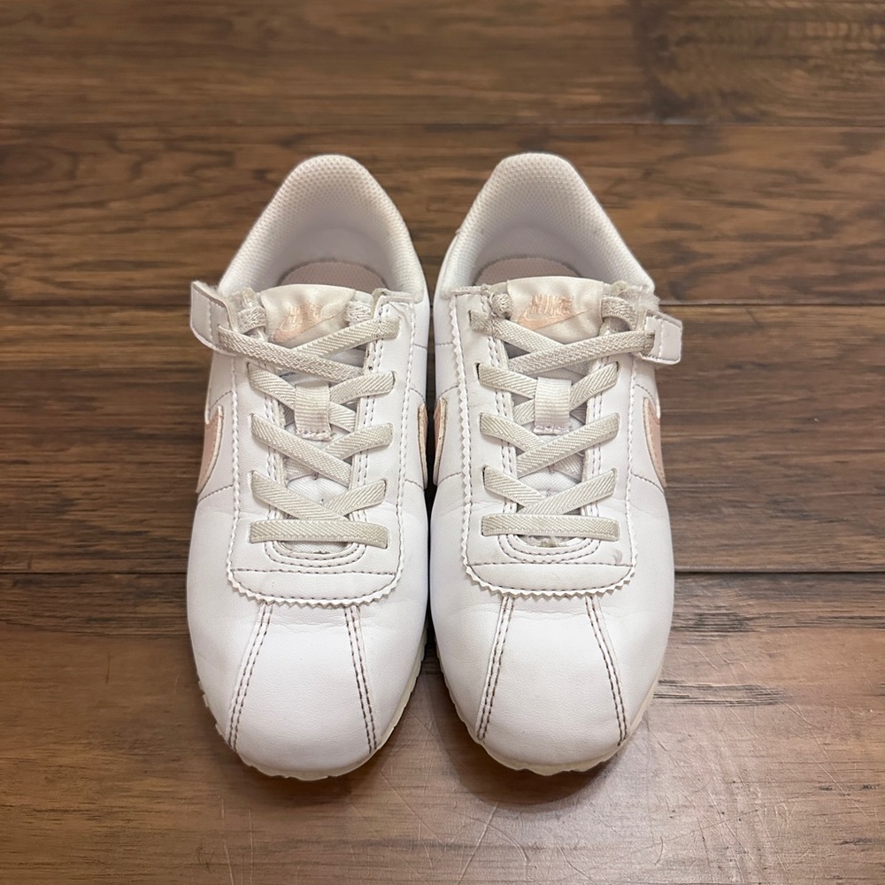 Nike Kids' Pink & White Cortez EasyOn Sneakers - Picture 3 of 7